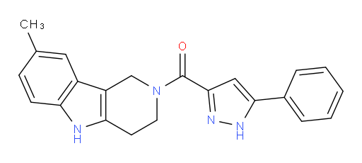 (5-Phenyl-1H-pyrazol-3-yl)(1,3,4,5-tetrahydro-8-methyl-2H-pyrido[4,3-b]indol-2-yl)methanone (ACI)