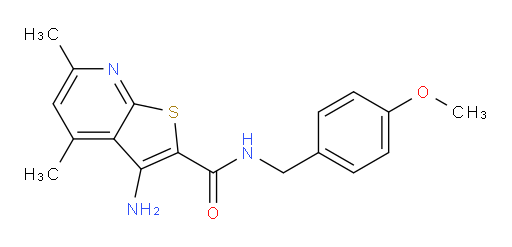 3-Amino-N-[(4-methoxyphenyl)methyl]-4,6-dimethylthieno[2,3-b]pyridine-2-carboxamide (ACI)