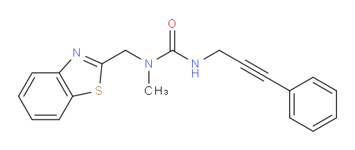 N-(2-Benzothiazolylmethyl)-N-methyl-N′-(3-phenyl-2-propyn-1-yl)urea (ACI)