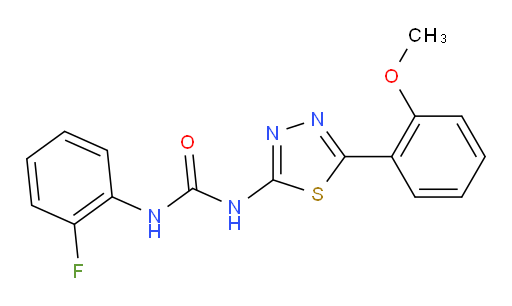 N-(2-Fluorophenyl)-N′-[5-(2-methoxyphenyl)-1,3,4-thiadiazol-2-yl]urea (ACI)