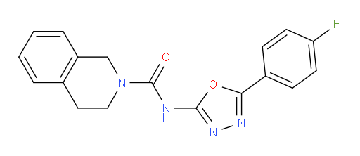 N-[5-(4-Fluorophenyl)-1,3,4-oxadiazol-2-yl]-3,4-dihydro-2(1H)-isoquinolinecarboxamide (ACI)