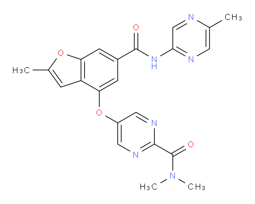 N,N-Dimethyl-5-[[2-methyl-6-[[(5-methyl-2-pyrazinyl)amino]carbonyl]-4-benzofuranyl]oxy]-2-pyrimidinecarboxamide (ACI)