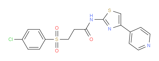 3-[(4-Chlorophenyl)sulfonyl]-N-[4-(4-pyridinyl)-2-thiazolyl]propanamide (ACI)