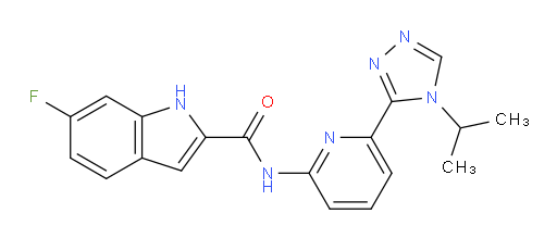 6-Fluoro-N-[6-[4-(1-methylethyl)-4H-1,2,4-triazol-3-yl]-2-pyridinyl]-1H-indole-2-carboxamide (ACI)