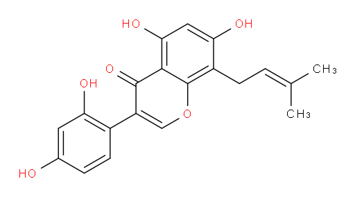 3-(2,4-Dihydroxyphenyl)-5,7-dihydroxy-8-(3-methyl-2-buten-1-yl)-4H-1-benzopyran-4-one (ACI)