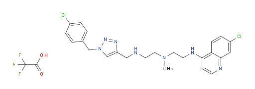 1,2-Ethanediamine, N1-[2-[[[1-[(4-chlorophenyl)methyl]-1H-1,2,3-triazol-4-yl]methyl]amino]ethyl]-N2-(7-chloro-4-quinolinyl)-N1-methyl-, 2,2,2-trifluoroacetate (1:1) (ACI)