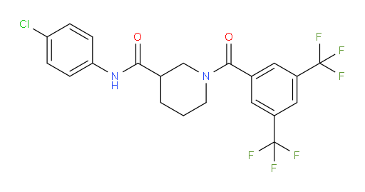 1-[3,5-Bis(trifluoromethyl)benzoyl]-N-(4-chlorophenyl)-3-piperidinecarboxamide (ACI)