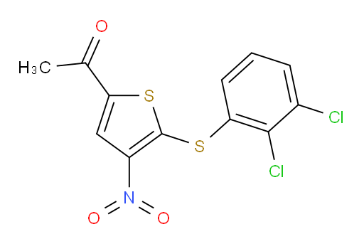 1-[5-[(2,3-Dichlorophenyl)thio]-4-nitro-2-thienyl]ethanone (ACI)