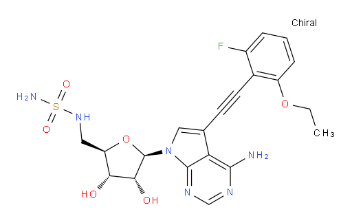 7-[5-[(Aminosulfonyl)amino]-5-deoxy-β-D-ribofuranosyl]-5-[2-(2-ethoxy-6-fluorophenyl)ethynyl]-7H-pyrrolo[2,3-d]pyrimidin-4-amine (ACI)