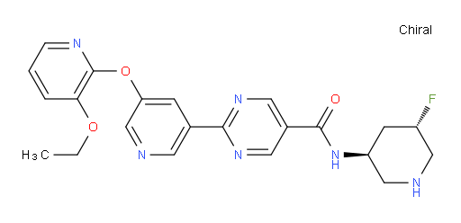2-[5-[(3-Ethoxy-2-pyridinyl)oxy]-3-pyridinyl]-N-[(3S,5S)-5-fluoro-3-piperidinyl]-5-pyrimidinecarboxamide (ACI)
