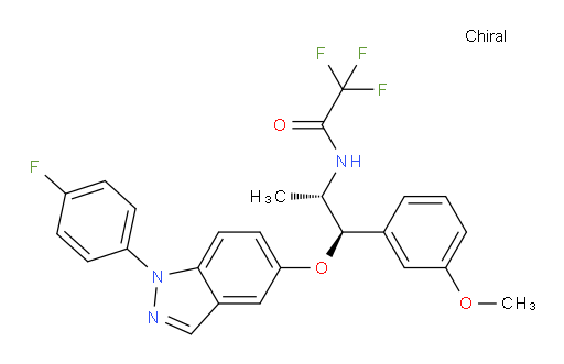 2,2,2-Trifluoro-N-[(1S,2R)-2-[[1-(4-fluorophenyl)-1H-indazol-5-yl]oxy]-2-(3-methoxyphenyl)-1-methylethyl]acetamide (ACI)