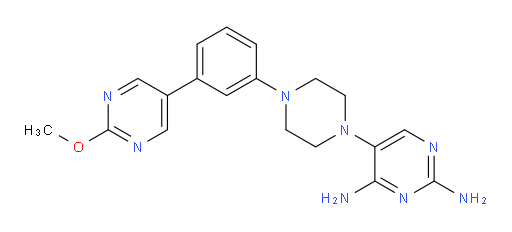 5-[4-[3-(2-Methoxy-5-pyrimidinyl)phenyl]-1-piperazinyl]-2,4-pyrimidinediamine (ACI)
