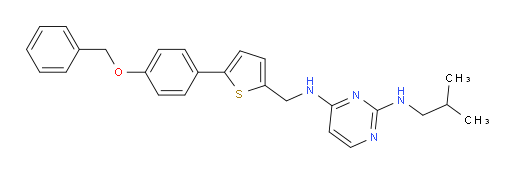 N2-(2-Methylpropyl)-N4-[[5-[4-(phenylmethoxy)phenyl]-2-thienyl]methyl]-2,4-pyrimidinediamine (ACI)