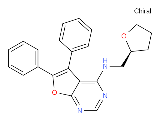 5,6-Diphenyl-N-[[(2S)-tetrahydro-2-furanyl]methyl]furo[2,3-d]pyrimidin-4-amine (ACI)