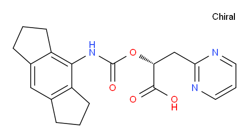 (αR)-α-[[[(1,2,3,5,6,7-Hexahydro-s-indacen-4-yl)amino]carbonyl]oxy]-2-pyrimidinepropanoic acid (ACI)