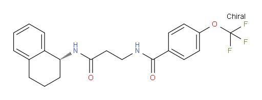N-[3-Oxo-3-[[(1R)-1,2,3,4-tetrahydro-1-naphthalenyl]amino]propyl]-4-(trifluoromethoxy)benzamide (ACI)