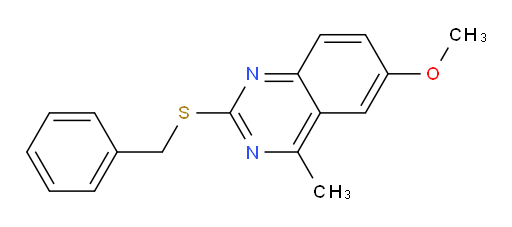 6-Methoxy-4-methyl-2-[(phenylmethyl)thio]quinazoline (ACI)