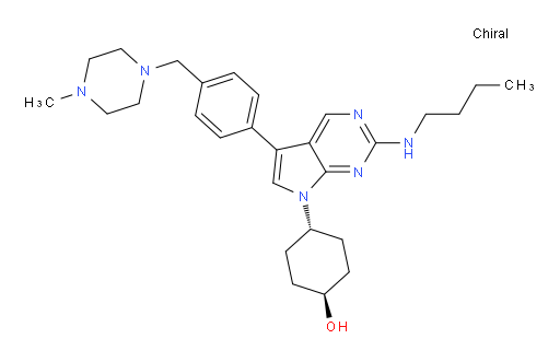 trans-4-[2-(Butylamino)-5-[4-[(4-methyl-1-piperazinyl)methyl]phenyl]-7H-pyrrolo[2,3-d]pyrimidin-7-yl]cyclohexanol (ACI)