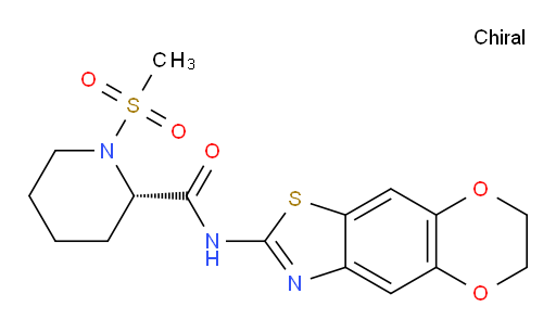 (2S)-N-(6,7-Dihydro[1,4]dioxino[2,3-f]benzothiazol-2-yl)-1-(methylsulfonyl)-2-piperidinecarboxamide (ACI)