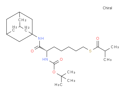 S-[(6S)-6-[[(1,1-Dimethylethoxy)carbonyl]amino]-7-oxo-7-(tricyclo[3.3.1.13,7]dec-1-ylamino)heptyl] 2-methylpropanethioate (ACI)