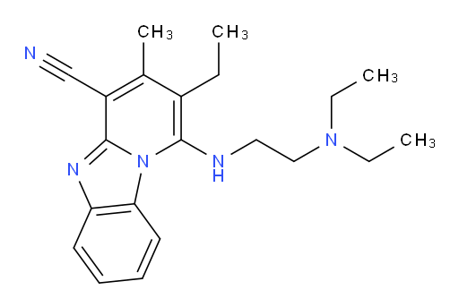 1-[[2-(Diethylamino)ethyl]amino]-2-ethyl-3-methylpyrido[1,2-a]benzimidazole-4-carbonitrile (ACI)