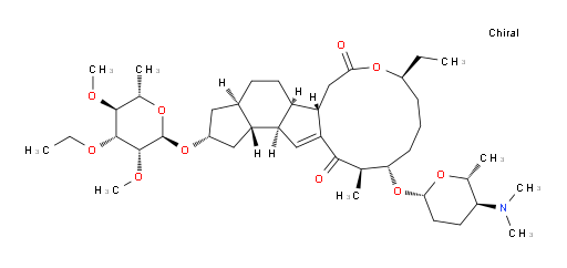 1H-as-Indaceno[3,2-d]oxacyclododecin-7,15-dione, 2-[(6-deoxy-3-O-ethyl-2,4-di-O-methyl-α-L-mannopyranosyl)oxy]-13-[[(2R,5S,6R)-5-(dimethylamino)tetrahydro-6-methyl-2H-pyran-2-yl]oxy]-9-ethyl-2,3,3a,4,5,5a,5b,6,9,10,11,12,13,14,16a,16b-hexadecahydro-14-methyl-, (2R,3aR,5aR,5bS,9S,13S,14R,16aS,16bR)- (9CI, ACI)