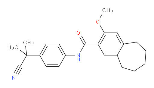 N-[4-(1-Cyano-1-methylethyl)phenyl]-6,7,8,9-tetrahydro-3-methoxy-5H-benzocycloheptene-2-carboxamide (ACI)