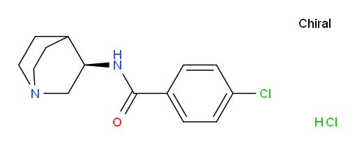 Benzamide, N-(3R)-1-azabicyclo[2.2.2]oct-3-yl-4-chloro-, hydrochloride (1:1) (ACI)