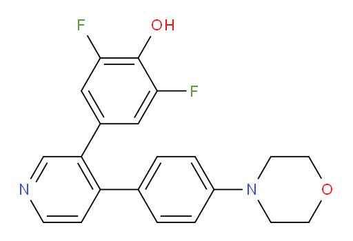 2,6-Difluoro-4-[4-[4-(4-morpholinyl)phenyl]-3-pyridinyl]phenol (ACI)