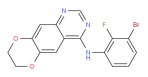 N-(3-Bromo-2-fluorophenyl)-7,8-dihydro[1,4]dioxino[2,3-g]quinazolin-4-amine (ACI)