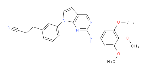 3-[2-[(3,4,5-Trimethoxyphenyl)amino]-7H-pyrrolo[2,3-d]pyrimidin-7-yl]benzenepropanenitrile (ACI)