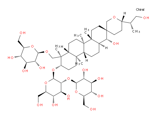 β-D-Glucopyranoside, (1R,2S,4aR,4bR,6′S,6aR,7R,8S,10aR,10bR,12aS)-7-[(β-D-glucopyranosyloxy)methyl]octadecahydro-1-hydroxy-6′-[(1S)-2-hydroxy-1-methylethyl]-4a,4b,7,10a-tetramethylspiro[chrysene-2(1H),3′(4′H)-[2H]pyran]-8-yl 2-O-β-D-glucopyranosyl- (9CI)