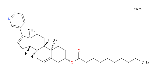 Androsta-5,16-dien-3-ol, 17-(3-pyridinyl)-, 3-decanoate, (3β)- (ACI)