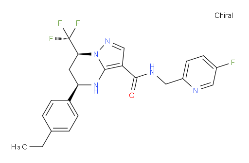(5R,7S)-5-(4-Ethylphenyl)-N-[(5-fluoro-2-pyridinyl)methyl]-4,5,6,7-tetrahydro-7-(trifluoromethyl)pyrazolo[1,5-a]pyrimidine-3-carboxamide (ACI)
