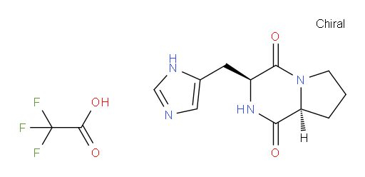 Pyrrolo[1,2-a]pyrazine-1,4-dione, hexahydro-3-(1H-imidazol-5-ylmethyl)-, (3S,8aS)-, 2,2,2-trifluoroacetate (1:1) (ACI)