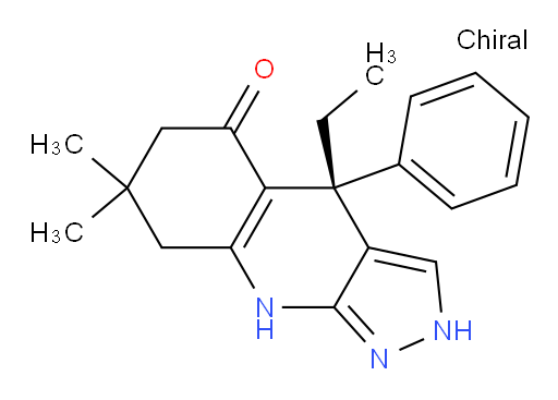 (4R)-4-Ethyl-1,2,4,6,7,8-hexahydro-7,7-dimethyl-4-phenyl-5H-pyrazolo[3,4-b]quinolin-5-one (ACI)