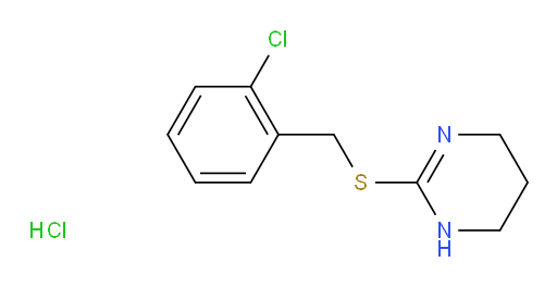 Pyrimidine, 2-[[(2-chlorophenyl)methyl]thio]-1,4,5,6-tetrahydro-, hydrochloride (1:1) (ACI)