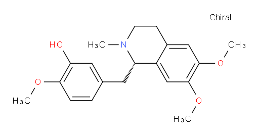 2-Methoxy-5-[[(1S)-1,2,3,4-tetrahydro-6,7-dimethoxy-2-methyl-1-isoquinolinyl]methyl]phenol (ACI)