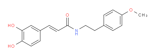 (2E)-3-(3,4-Dihydroxyphenyl)-N-[2-(4-methoxyphenyl)ethyl]-2-propenamide (ACI)