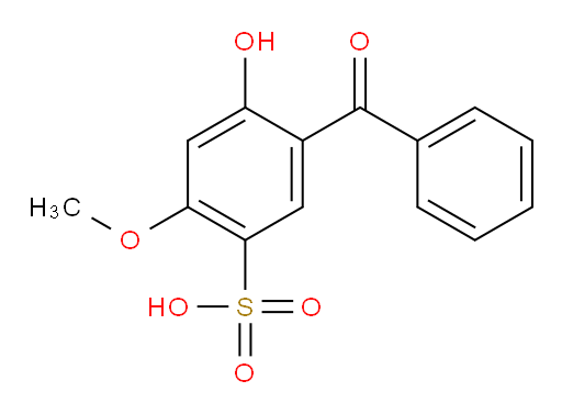 5-benzoyl-4-hydroxy-2-methoxybenzenesulfonic acid