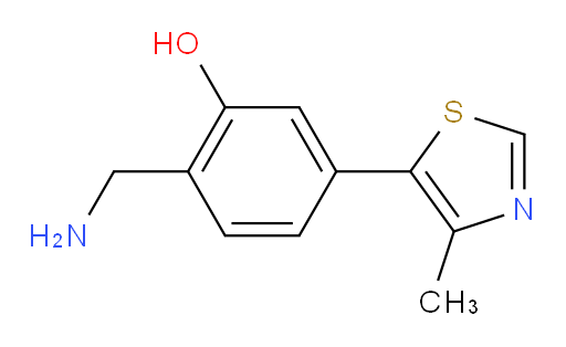 2-(aminomethyl)-5-(4-methylthiazol-5-yl)phenol