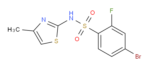 4-bromo-2-fluoro-N-(4-methylthiazol-2-yl)benzenesulfonamide