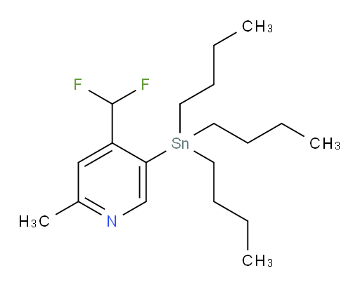 4-(difluoromethyl)-2-methyl-5-(tributylstannyl)pyridine
