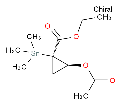 (1R,2S)-ethyl 2-acetoxy-1-(trimethylstannyl)cyclopropanecarboxylate