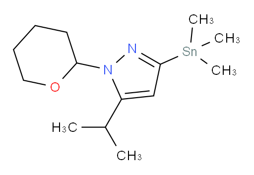 5-isopropyl-1-(tetrahydro-2H-pyran-2-yl)-3-(trimethylstannyl)-1H-pyrazole