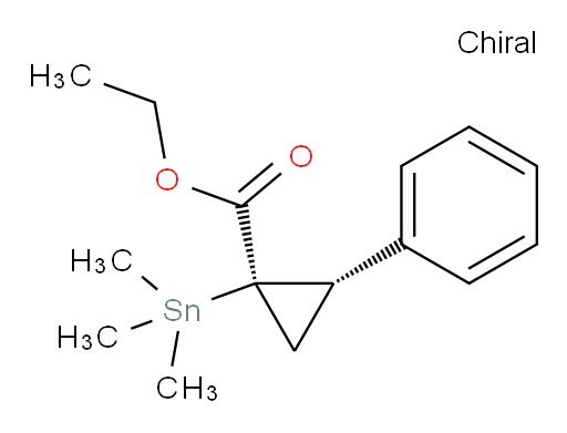 (1R,2S)-ethyl 2-phenyl-1-(trimethylstannyl)cyclopropanecarboxylate