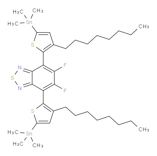 5,6-difluoro-4,7-bis(3-octyl-5-(trimethylstannyl)thiophen-2-yl)benzo[c][1,2,5]thiadiazole