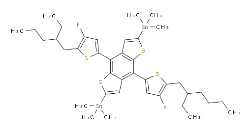 (4-(5-(2-ethylhexyl)-4-fluorothiophen-2-yl)-8-(5-(2-ethylpentyl)-4-fluorothiophen-2-yl)benzo[1,2-b:4,5-b']dithiophene-2,6-diyl)bis(trimethylstannane)