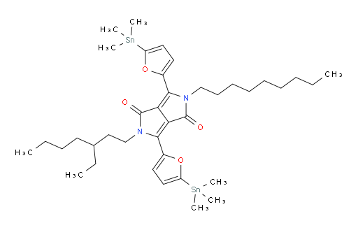 2-(3-ethylheptyl)-5-nonyl-3,6-bis(5-(trimethylstannyl)furan-2-yl)pyrrolo[3,4-c]pyrrole-1,4(2H,5H)-dione
