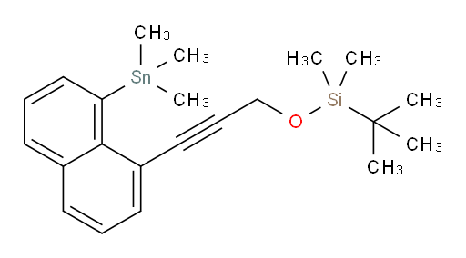 tert-butyldimethyl((3-(8-(trimethylstannyl)naphthalen-1-yl)prop-2-yn-1-yl)oxy)silane